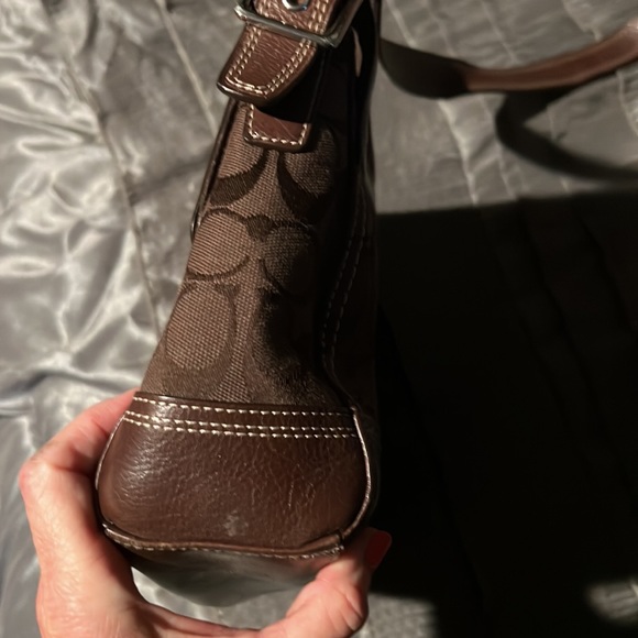 Coach Leather & Canvas Adjustable Strap Shoulder Bag - Picture 6 of 9